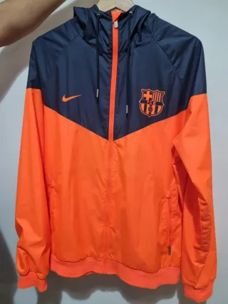 Chubasquero Nike FC Barcelona Azul Naranja