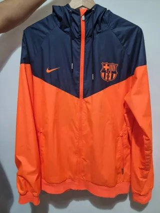 Chubasquero Nike FC Barcelona Azul Naranja