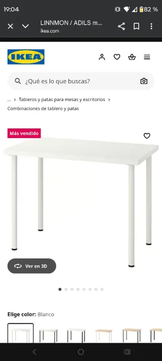 Mesa de escritorio blanca IKEA