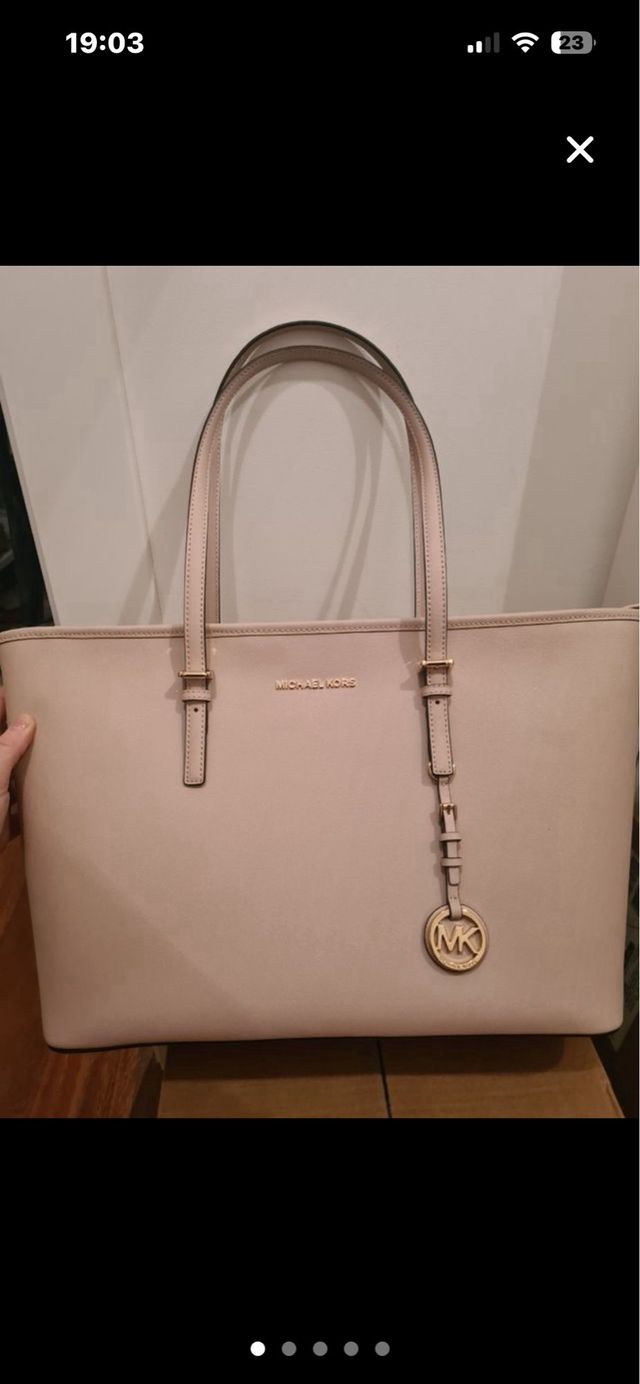 Bolso Tote Michael Kors Rosa y Dorado