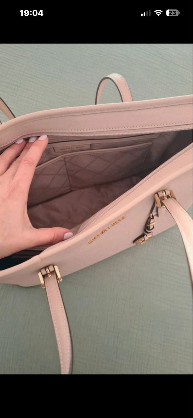 Bolso Tote Michael Kors Rosa y Dorado