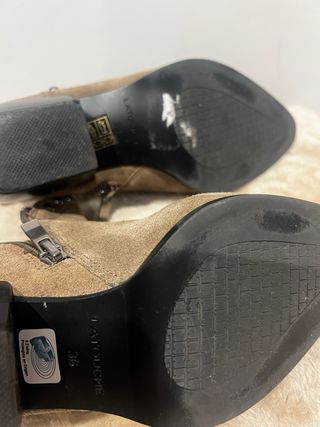 Botines Latouche Piel Ante Marrones Tachuelas