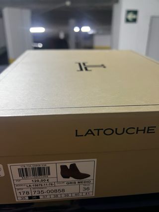 Botines Latouche Piel Ante Marrones Tachuelas