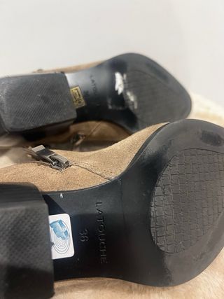 Botines Latouche Piel Ante Marrones Tachuelas