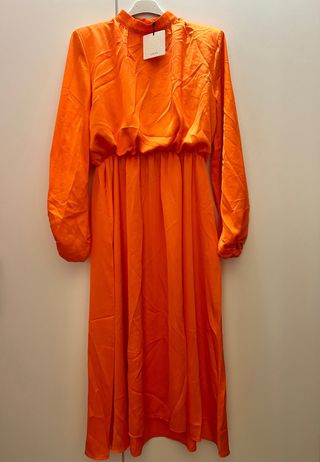 Abito arancione lungo