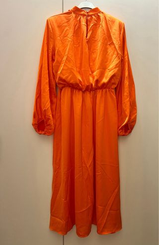 Abito arancione lungo