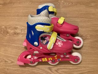 Patines para niña Minnie, talla ajustable 27-30