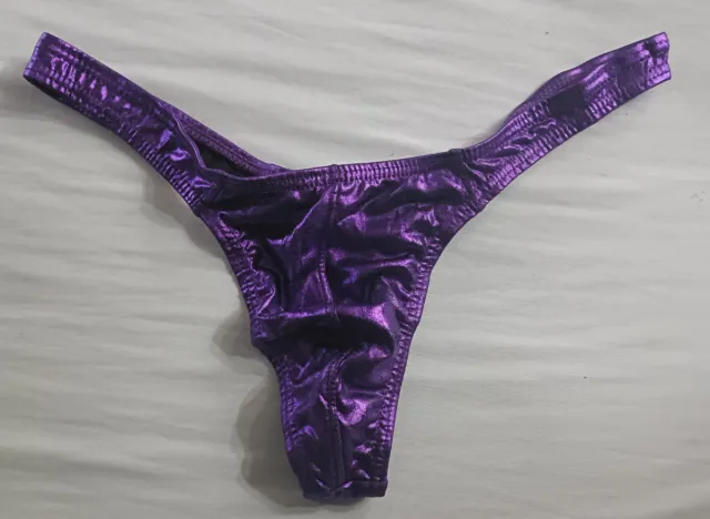 Tanga brillante hombre Talla L púrpura
