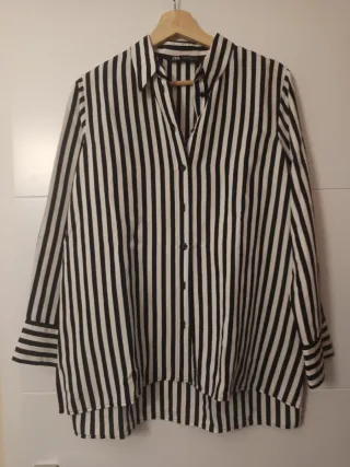 Camisa oversize Zara rayas