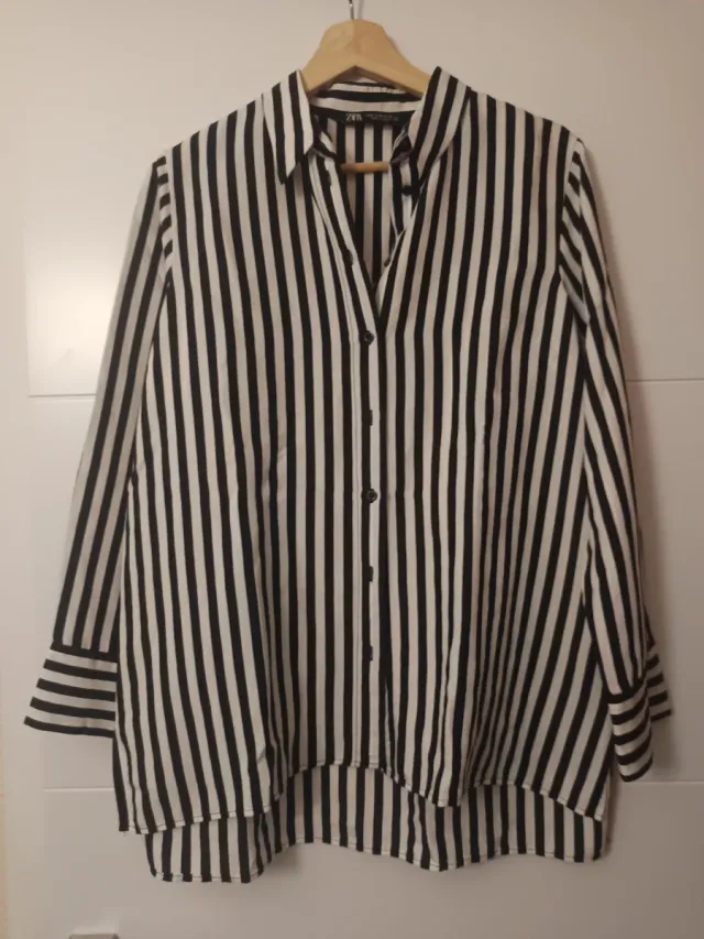 Camisa oversize Zara rayas