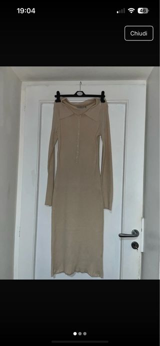Vestito lungo beige taglia unica