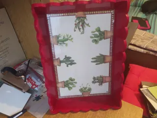 Vassoio decorativo con cactus