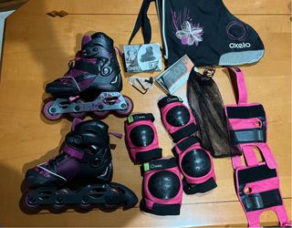 Patines Oxelo niña + protecciones