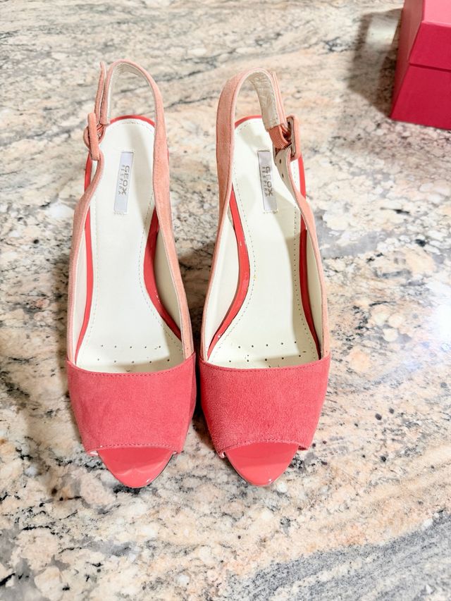 Zapatos Geox Peep Toe Coral