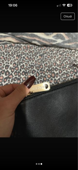 Borsa Valentino nera con foulard