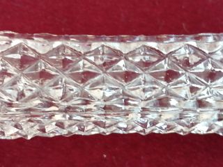 Set 6 Poggiaposate Vetro Pressato Vintage Anni 70