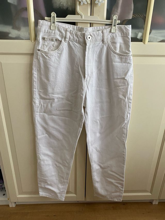 Pantalón vaquero blanco Talla L/40