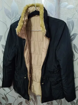 Abrigo El Corte Inglés Beige Negro