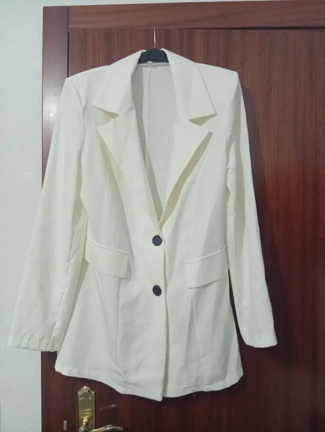 Blazer blanco mujer