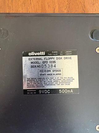 Lettore Floppy Esterno Olivetti EFD 1035