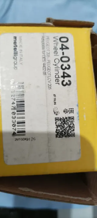 Cilindretti freno Peugeot 205