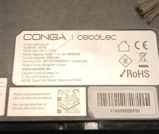 Robot Aspirador Conga 5290 Ultra X. Para piezas.