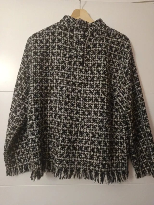 Jersey Zara punto cuadro Chanel