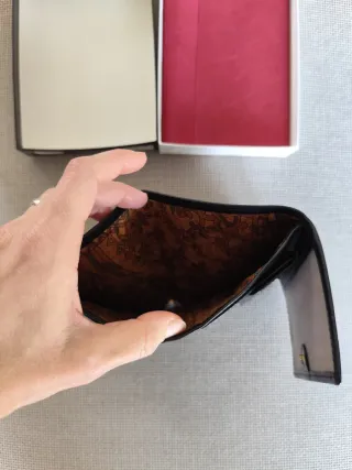 Portafoglio nero vera pelle