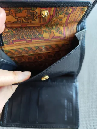 Portafoglio nero vera pelle