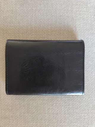 Portafoglio nero vera pelle