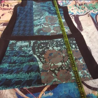 Vestido estampado patchwork talla M