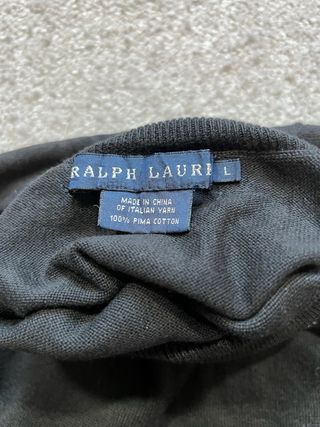 Jersey Polo Ralph Lauren Negro Cuello Alto