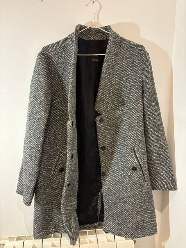 Abrigo Mango Talla M Gris