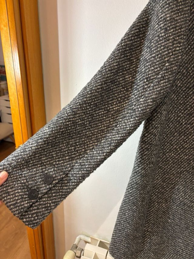 Abrigo Mango Talla M Gris