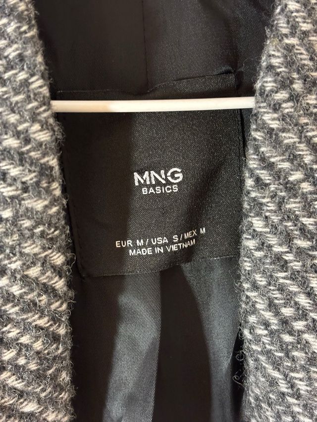 Abrigo Mango Talla M Gris