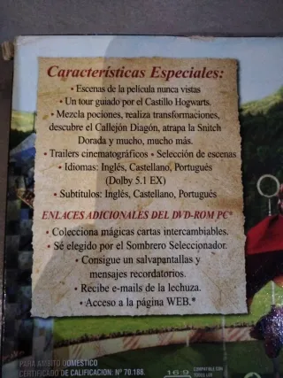 DVD Harry Potter y la Piedra Filosofal (Español)