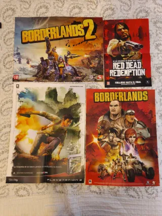 Posters Videojuegos Borderlands y Red Dead Redempt
