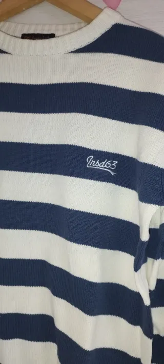 Jersey rayas azul y blanco hombre