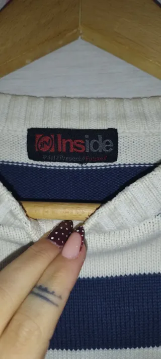 Jersey rayas azul y blanco hombre