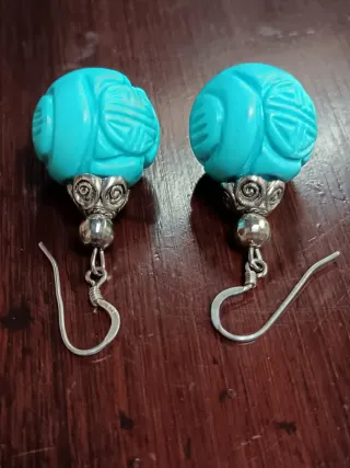 Orecchini in argento con pietre di Turchese