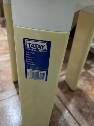 Taburete de baño de plástico