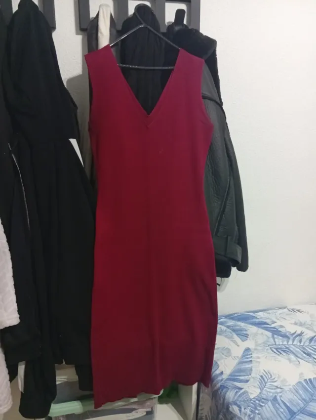 Vestido rojo sin mangas