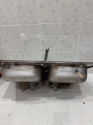 Fregadero doble acero inoxidable