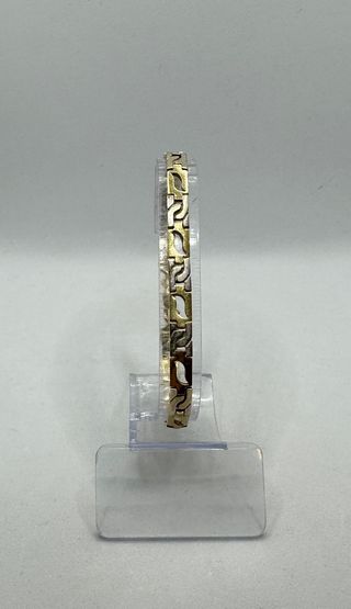 Pulsera Diseño de oro combinado 18k, 13.86g, 18cm.