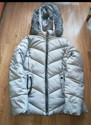 Chaqueta plumífero mujer gris