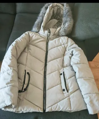 Chaqueta plumífero mujer gris