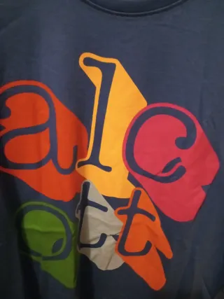 Camiseta Alcott Azul Estampada