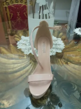 Sandali donna rosa con tacco