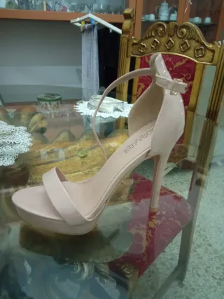 Sandali donna rosa con tacco