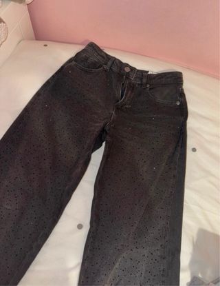 Pantalones negros con brillo